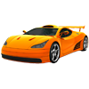 Orange sports car