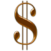 Bronze game play achievement of a dollar sign