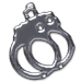 Silver game play achievement of handcuffs