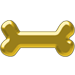 Gold game play achievement of a dog bone