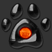 25,000 Dog Races Won Firey orange fusion game play achievement of a dog paw print