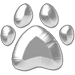 Platimum game play achievement of a dog paw print