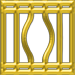 Gold game play achievement of bent jail bars