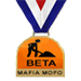 Original Gangsta Blue red and white game play medal award with contruction symbol