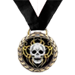 Death Dealer Black game play medal award with human skull