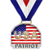 Red white and blue game play medal award american flag