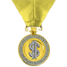 Bright gold game play medal award with diamond dollar sign