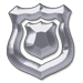 Silver game play achievement of a police badge