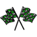 Emerald game play achievement of two flags