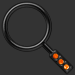 Firey orange fusion game play achievement of a magnifying glass