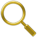 Gold game play achievement of a magnifying glass