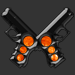 250,000 Wars Won Firey orange fusion game play achievement of two handguns