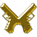 10,000 Wars Won Gold game play achievement of two handguns